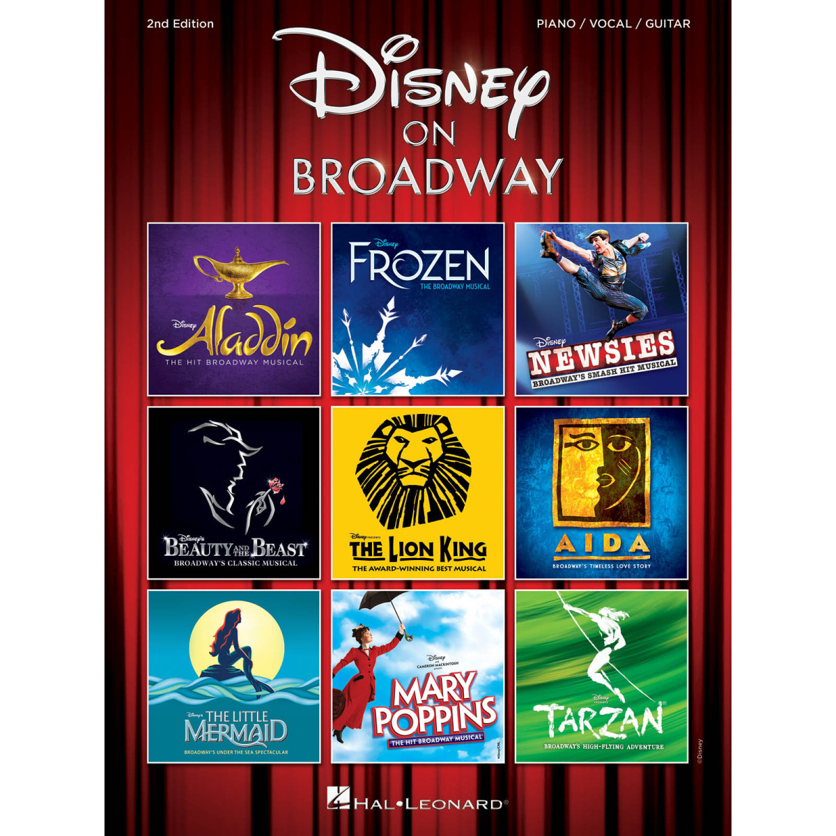 Disney On Broadway - 2nd Edition    Piano, Chant et Guitare Recueil Piano-Vocal-Guitar Songbook TV, Film, Comédie musicale   978
