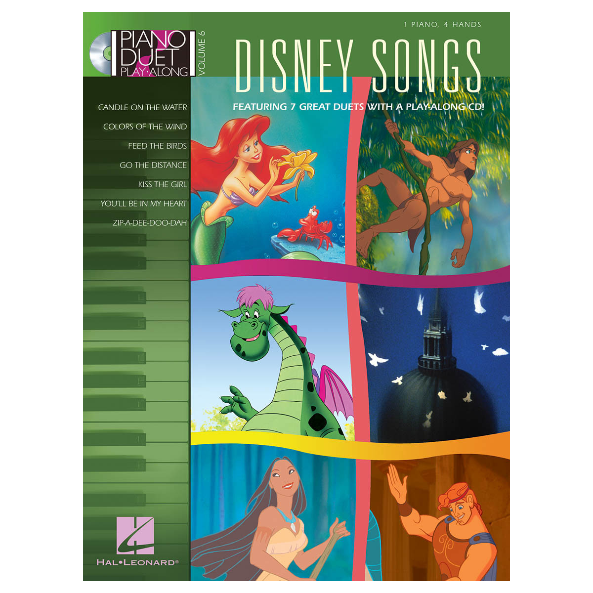 Disney Songs  Piano Duet Play-Along Volume 6   Piano Duet Recueil + CD Piano Duet Play-Along TV, Film, Comédie musicale   978142