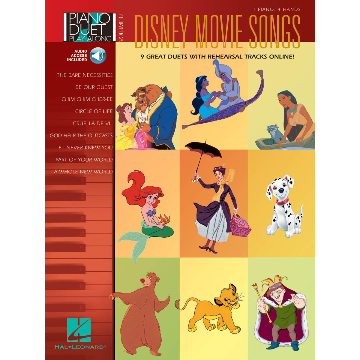 Disney Movie Songs Piano Duet Play-Along Volume 12   Piano Duet Recueil + Enregistrement(s) en ligne Piano Duet Play-Along TV, F