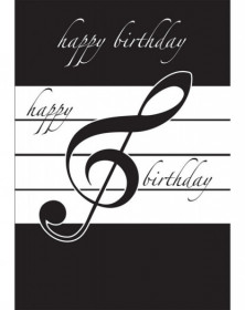 Card Happy Birthday Black