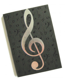 A6 Journal Black Notes Silver