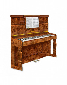 3D Card Upright Walnut Piano