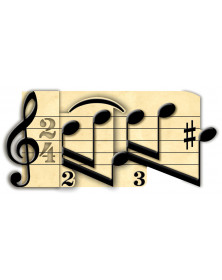 3D Card Prelude Music Notes