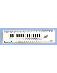 6 Inch Ruler Keyboard White
