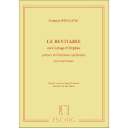 Poulenc : Le Bestiaire ou Cortège d'Orphée pour Chant et Piano éditions Eschig