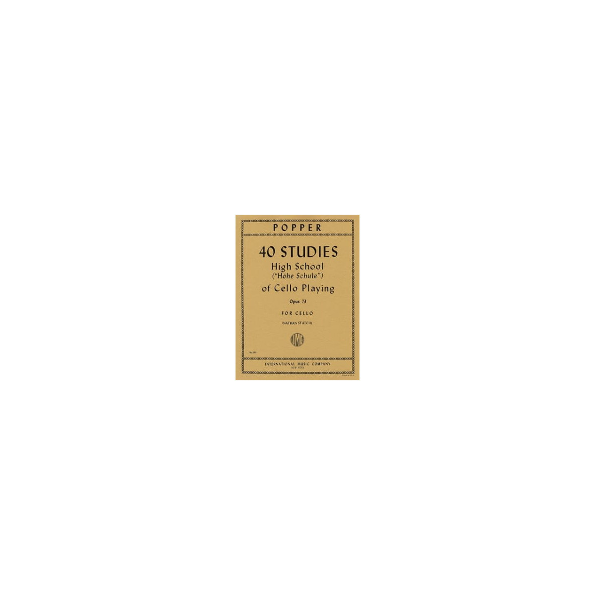 40 Studies - High school of cello playing op. 73
