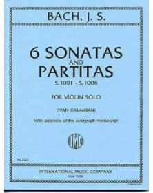 Sonates et Partitas BWV 1001-1006 pour violon seul (Galamian)