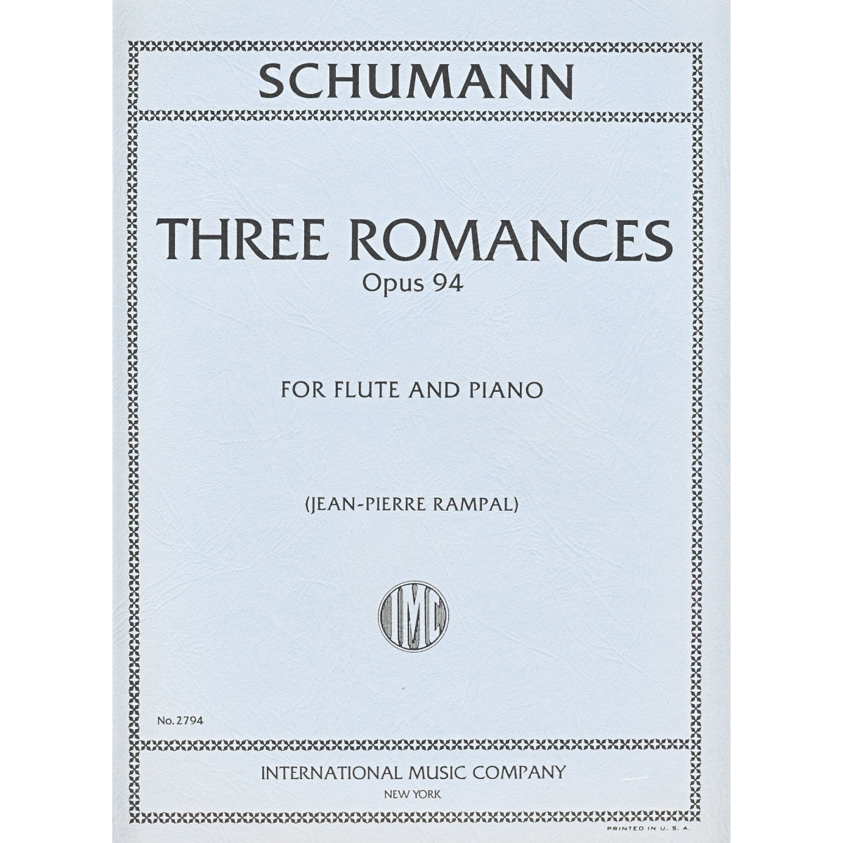 SCHUMANN : 3 Romances Op. 94 (Rampal)