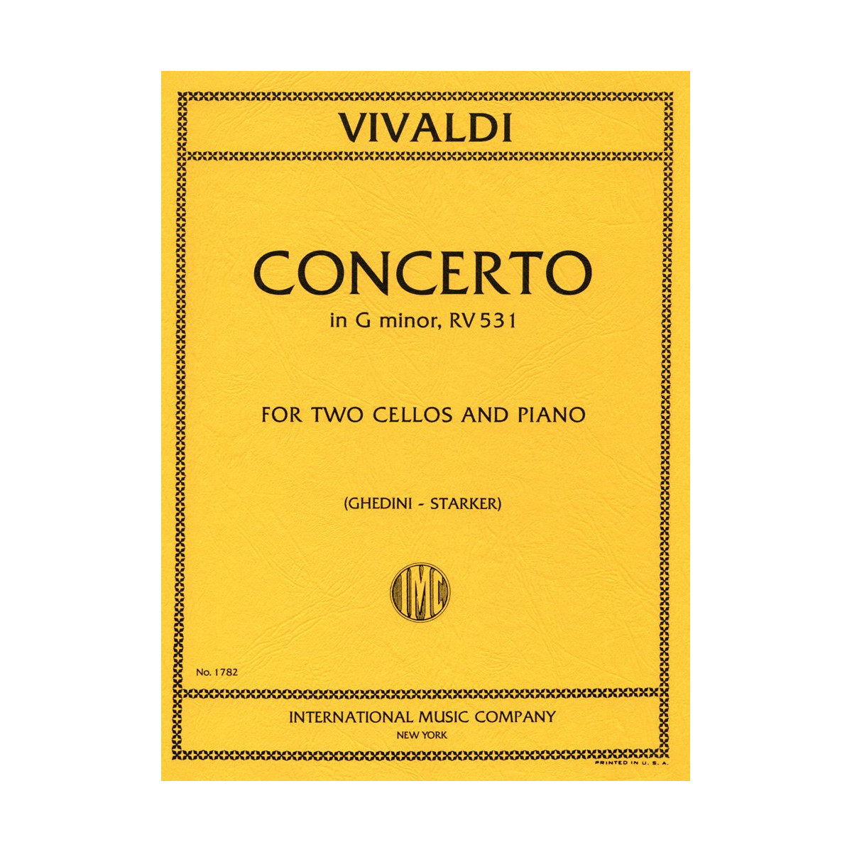 VIVALDI : Concerto Sol mineur , RV 531 (GHEDINI - STARKER)