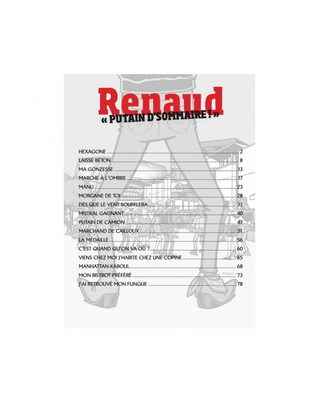Renaud : Putain d'Songbook ! 16 Titres pour Piano Chant et Guitare - 9791091031998