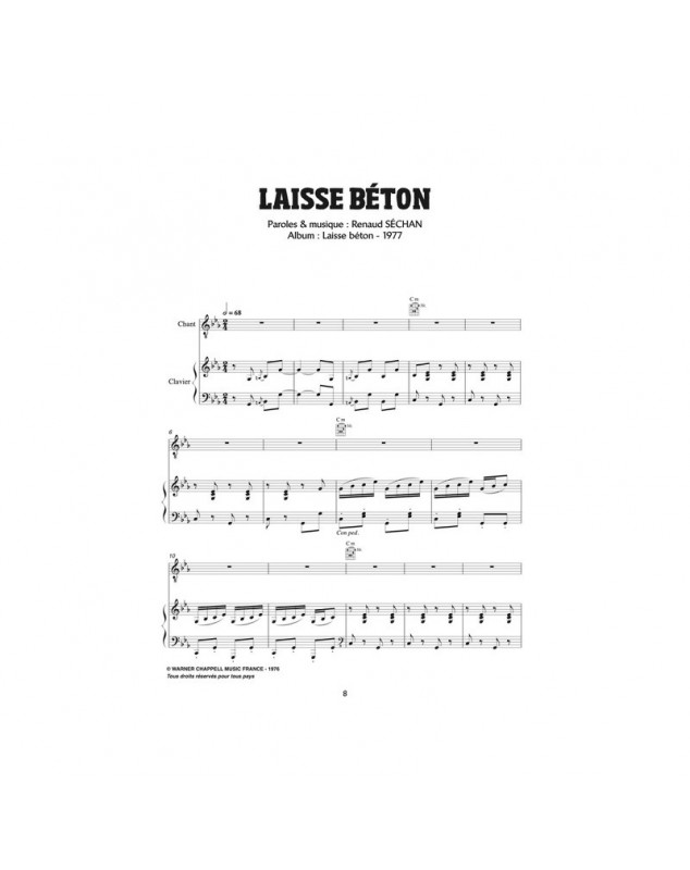 Renaud : Putain d'Songbook ! 16 Titres pour Piano Chant et Guitare - 9791091031998