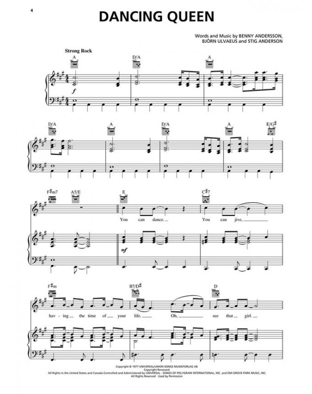 Piano Play-Along Volume 73 : Mamma Mia ! The Movie