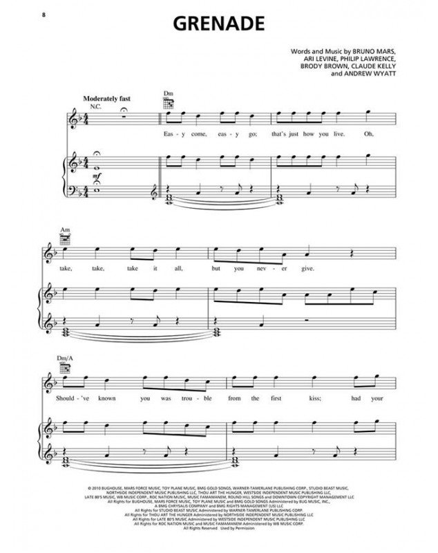 Piano play-along volume 126 : Bruno Mars