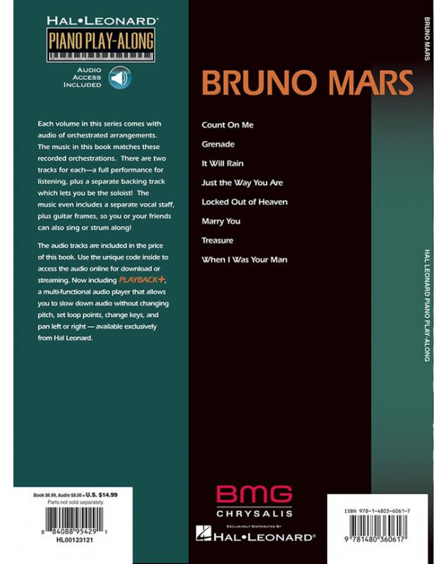 Piano play-along volume 126 : Bruno Mars
