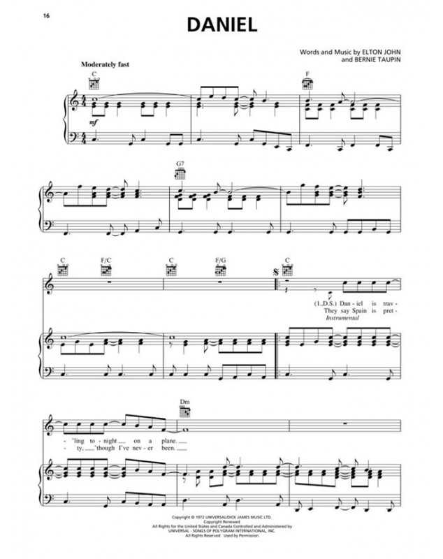 Piano Play-Along Volume 30 : Elton John Hits