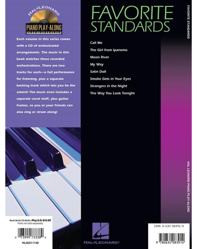 Piano Play-Along Volume 15 - Favorite Standards