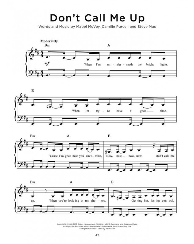 Chart Hits of 2019-2020 Piano Facile