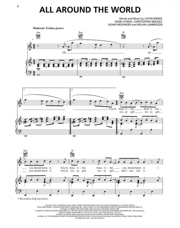 Justin Bieber - Sheet Music Collection