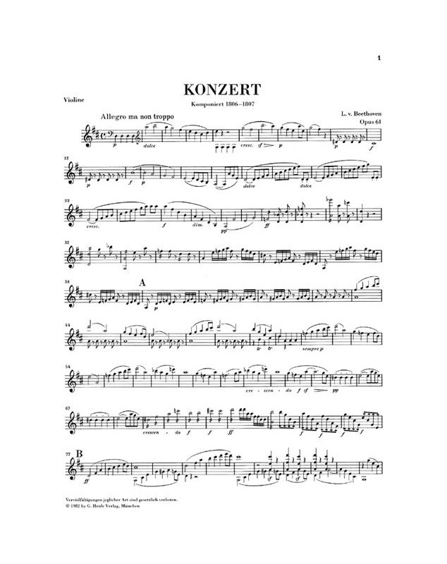 Beethoven : Concerto pour Violon en Ré Majeur Op.61