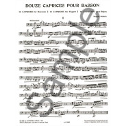 Bozza : 12 Caprices pour basson - éditions Alphonse Leduc
