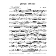 Bach : 15 Études pour Clarinette - éditions Alphonse Leduc