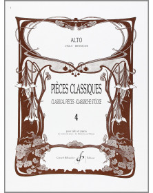 Pièces Classiques Vol. 4 - Alto - Frédéric Lainé - Gérard Billaudot