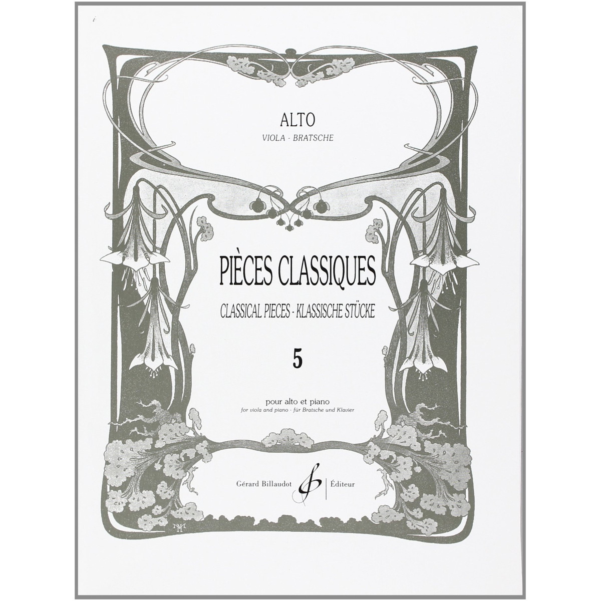 Pièces Classiques Vol. 5 - Alto - Editions Gérard Billaudot