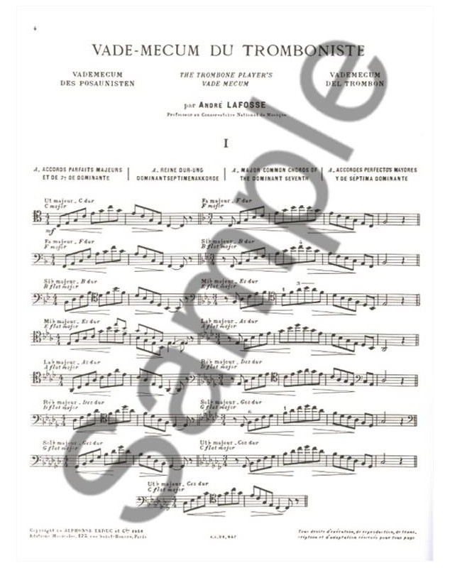 André Lafosse : Vade Mecum du tromboniste