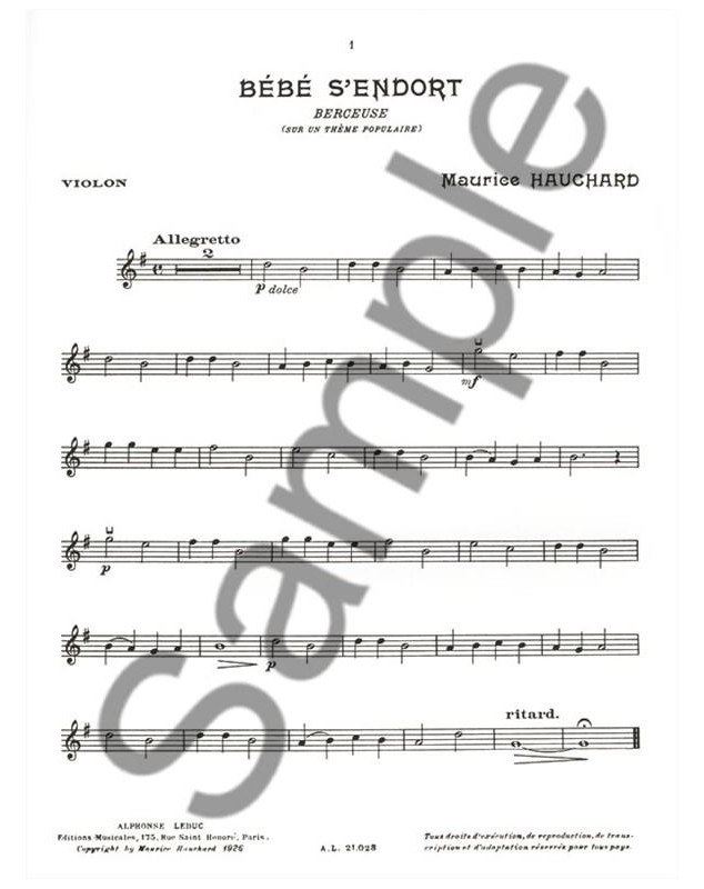 Pour Distraire Petit Pere (violon solo)