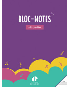 Bloc papier musique 4x4 portées : harmonie