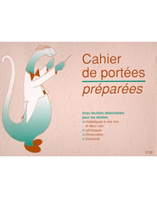 Cahier de portées préparées spécial dictées