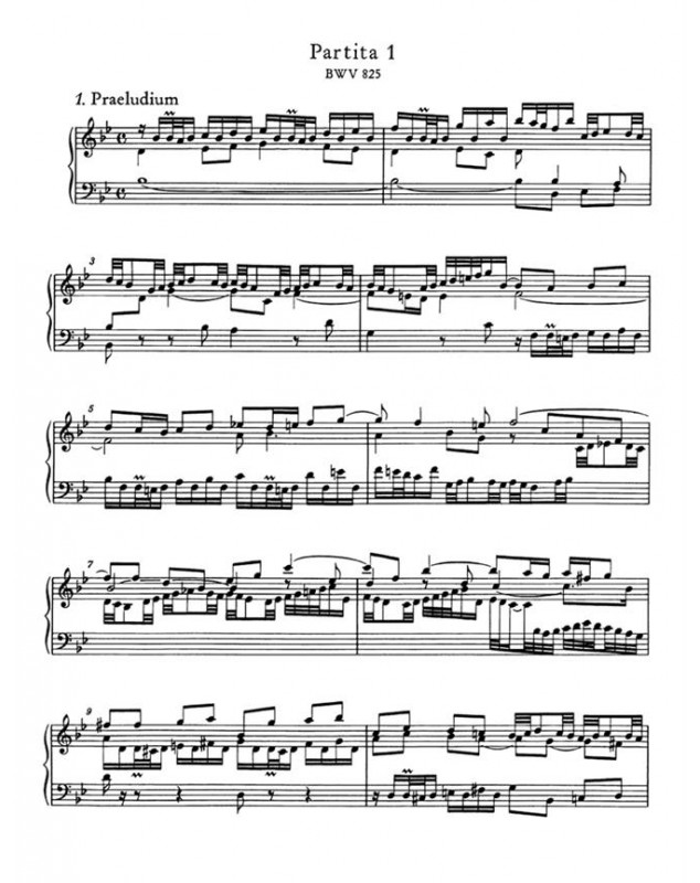 Six Partitas Urtext Bwv 825-830