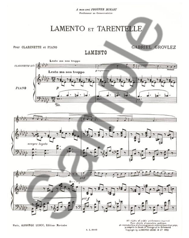 Lamento Et Tarentelle