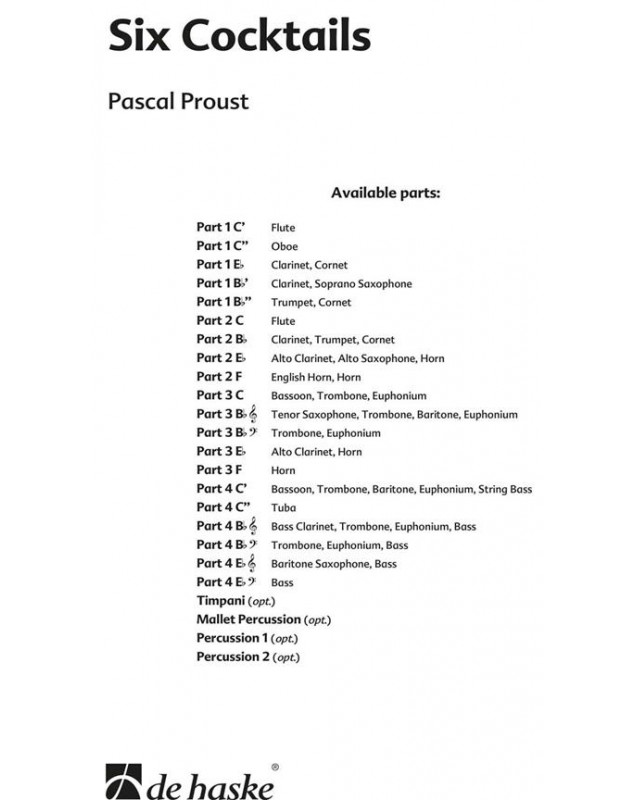 Six Cocktails - Pascal Proust
