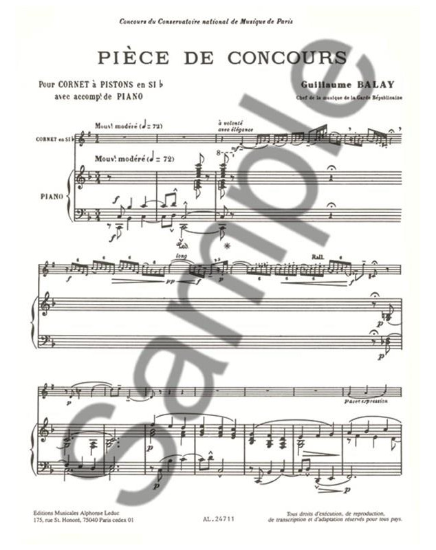 Guillaume Balay : Pièce De Concours