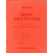 Philiba : Solfèges Dans Le Style Italien Vol.4 - Livre de l'élève
