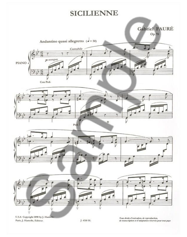 Gabriel Fauré : Sicilienne Op.78