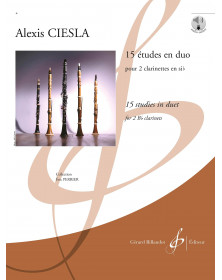 15 études en duo - Pour 2 Clarinettes - Alexis Ciesla - Billaudot