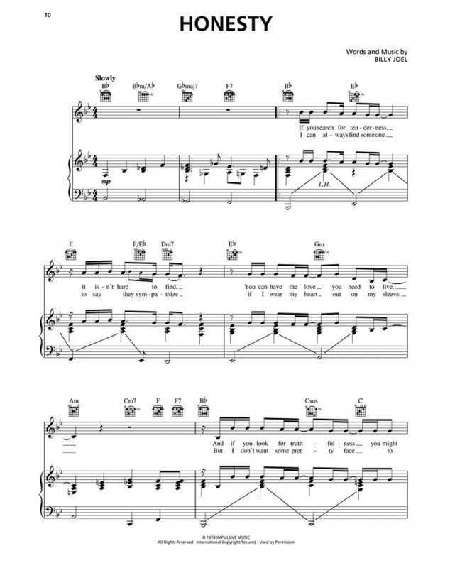 Billy Joel Hits - Piano Play-Along Vol. 62
