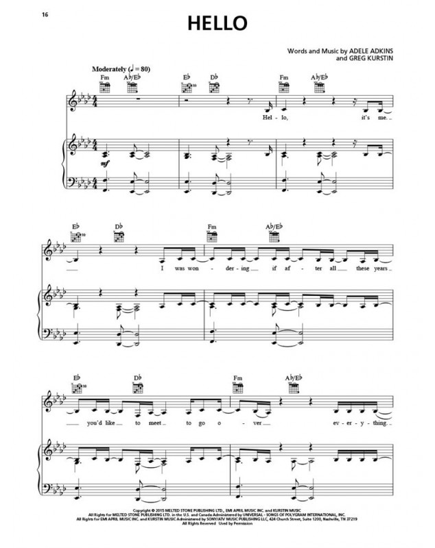 Adele - 25 Piano Play Along
