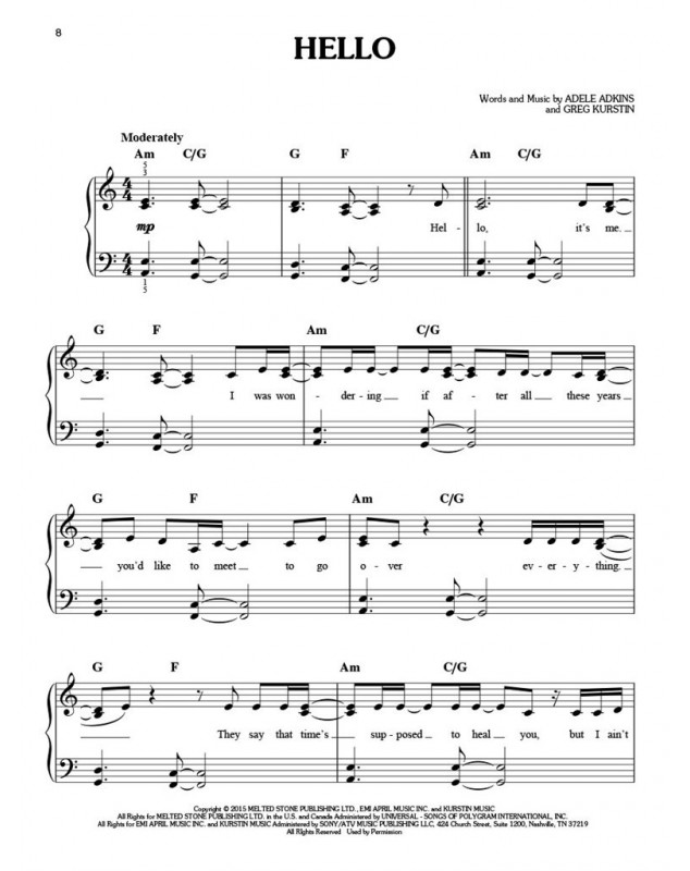 Adele - Easy Piano Play Along