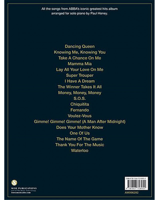 ABBA Gold : Piano Solo