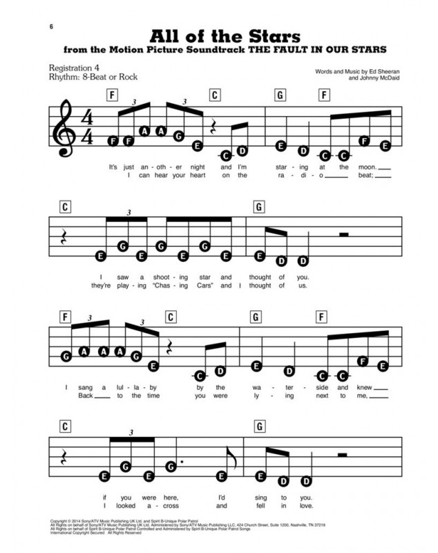 Ed Sheeran (Pour Piano facile)