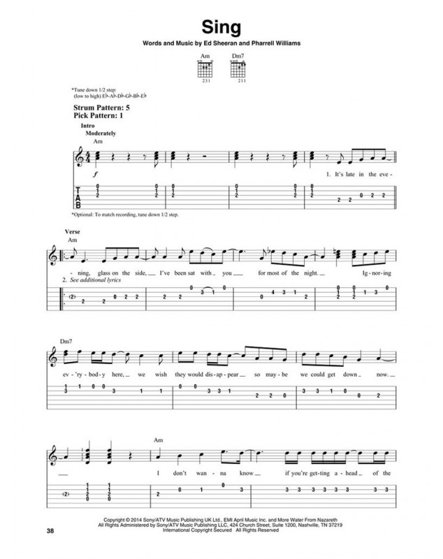 Ed Sheeran for Easy Guitar (Notes & Tab)