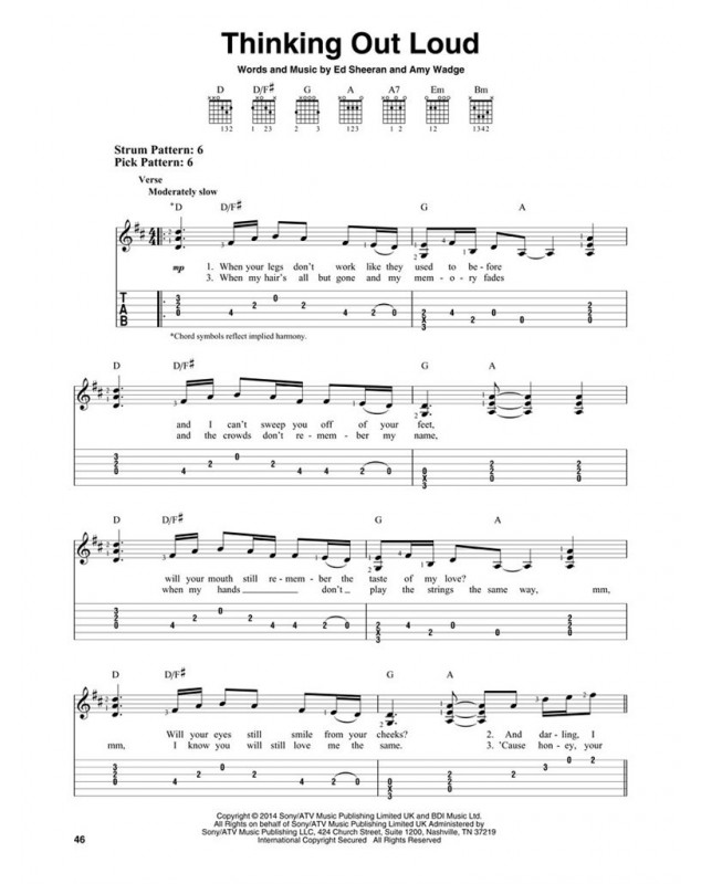 Ed Sheeran for Easy Guitar (Notes & Tab)
