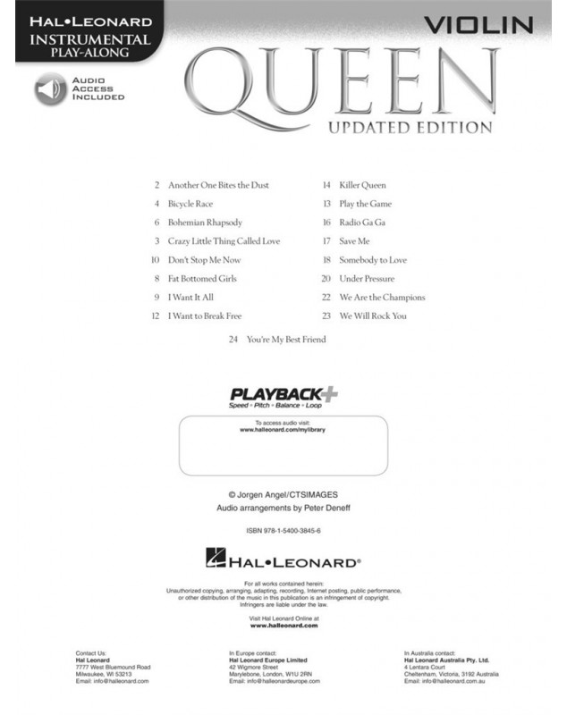 Queen pour Violon + Audio en ligne