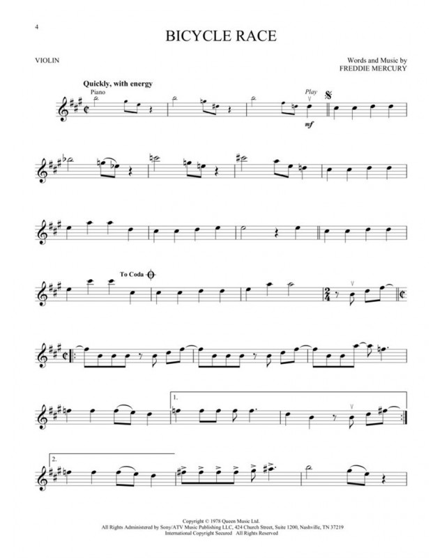 Queen pour Violon + Audio en ligne