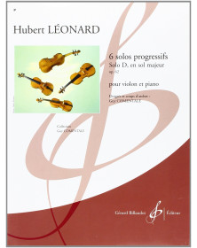 H. Leonard : 6 Solos Progressifs Opus 62 D En Sol Majeur
