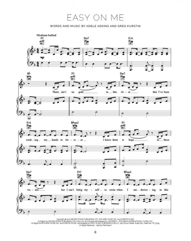 Adele 30 - pour Piano, Voix et Guitare