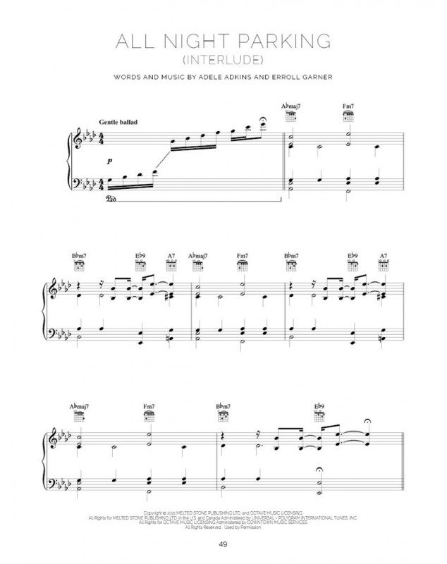 Adele 30 - pour Piano, Voix et Guitare